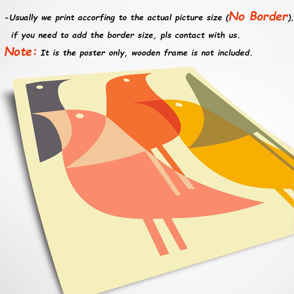 Выставка Баухауса Птица Геометрическая Абстракция Поп-культура Настенное Искусство Холст Картины Плакаты Печати Картины Для Декора Гостиной