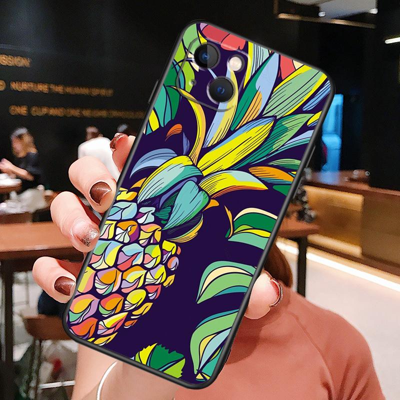 Tropical Pineapple Phone Case For iPhone 16 Pro Max 15 14 13 12 11 Pro Max Plus 12 13 Mini XR 16e Funda Cover