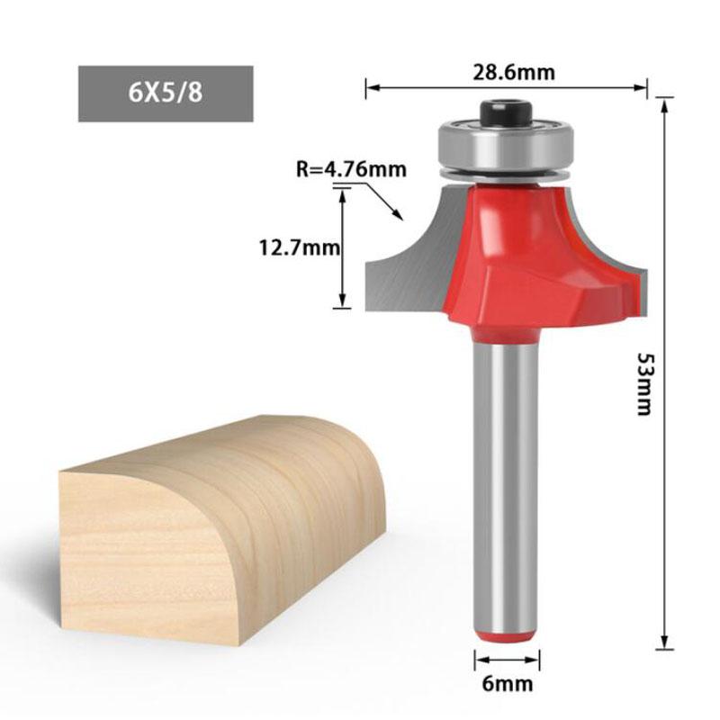 1/4 и 6 мм хвостовик, угловая фреза с подшипником, фреза для дерева, работы по дереву, карбид вольфрама