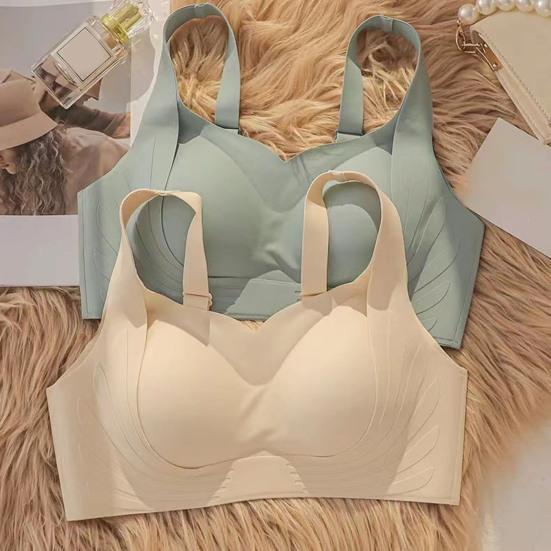 Женский бюстгальтер с антискользящим эффектом, без косточек, пуш-ап, нижнее белье для женщин среднего возраста, широкие бретели, полное покрытие