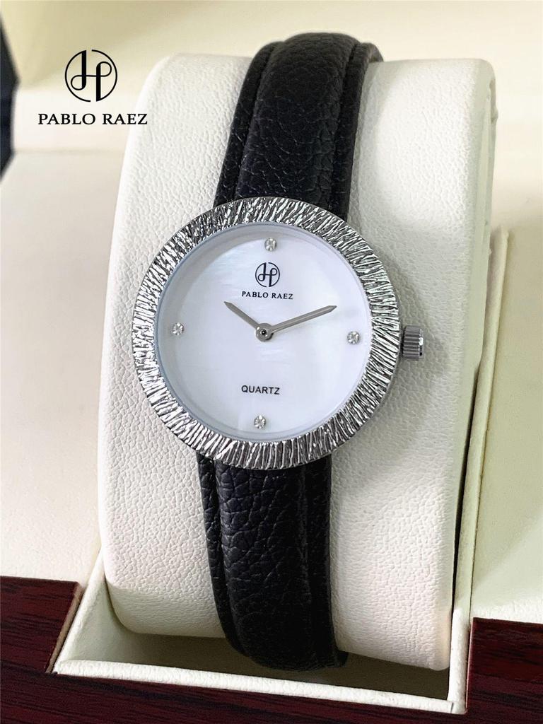 Стильные женские кожаные часы-ремень PABLO RAEZ с циферблатом из перламутра - Модный и элегантный дизайн