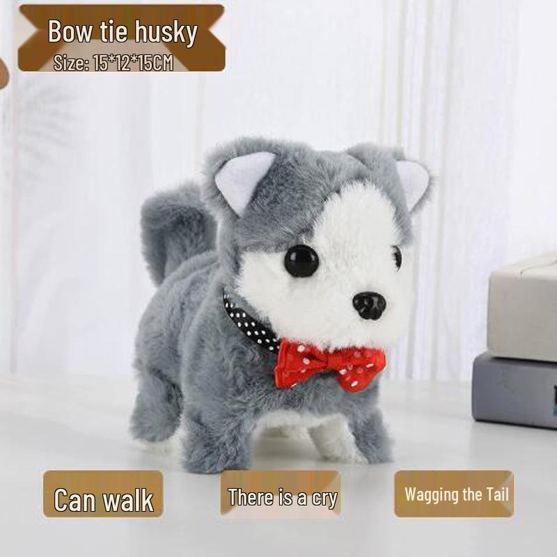 Interactive Walking & Barking Plush Puppy Robot Toy