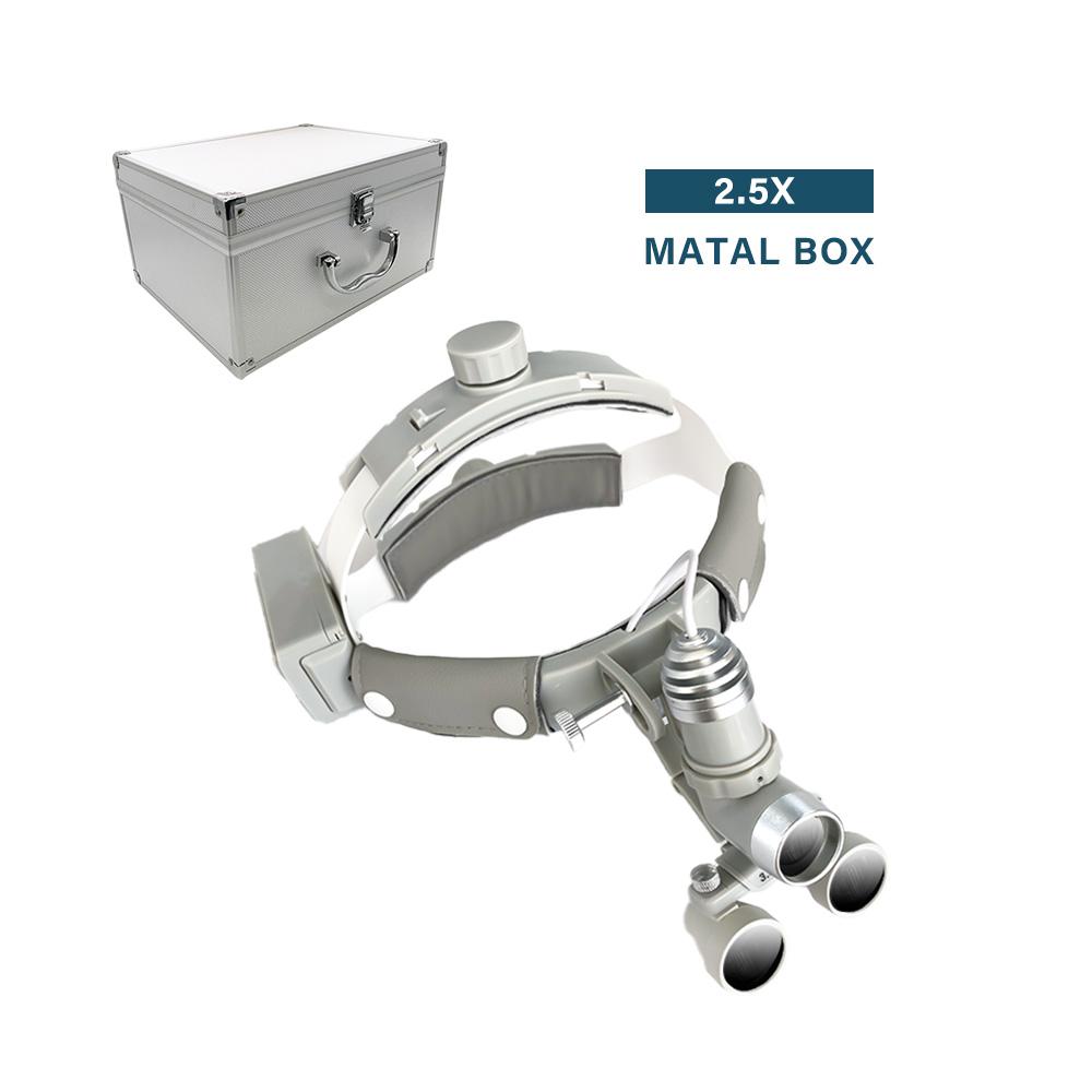 Niceden / X2.5/X3.5 Увеличительное стекло Хирургические стоматологические лупы Мощность налобного фонаря 7 Вт Яркость светодиодов Стоматологическая налобная лампа Медицинская смотровая лампа