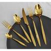 Золотой набор из 36 титановых столовых приборов