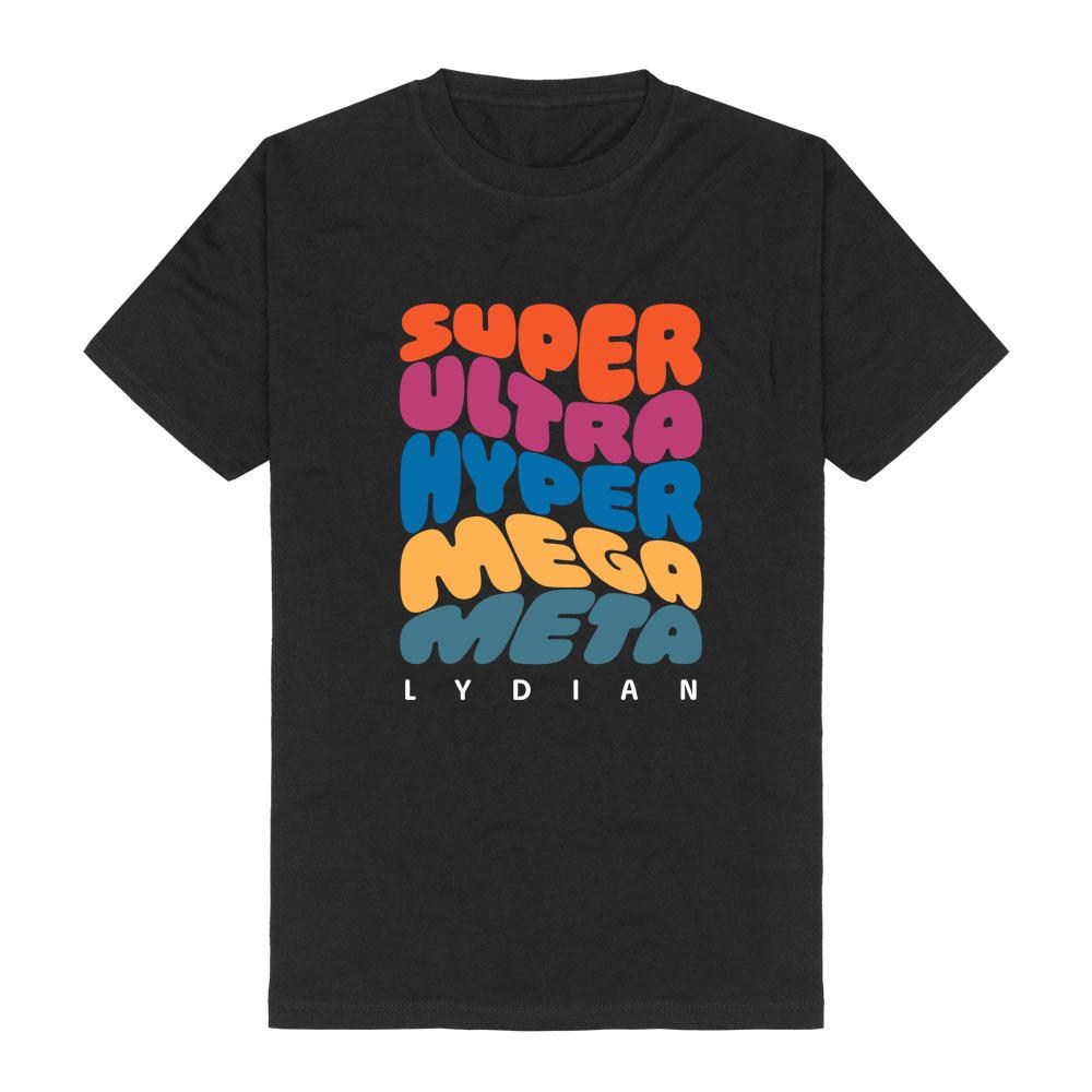 70s Psychedelic Bubble Font Jacob Collier Multi-color stepped contrast Retro Streetwear Soft Comfortable pure cotton women men