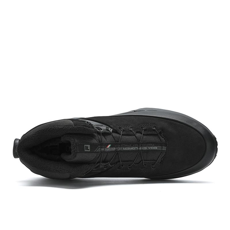 Fila Boa Explorer 2 Удобные Универсальные Флисовые Кроссовки с Высоким Верхом Мужские кроссовки Черные A12M441110FBA