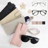Подвесной чехол для очков Мягкий кожаный чехол для хранения солнцезащитных очков Портативные подвесные карманы Тонкий дорожный чехол для солнцезащитных очков Женский