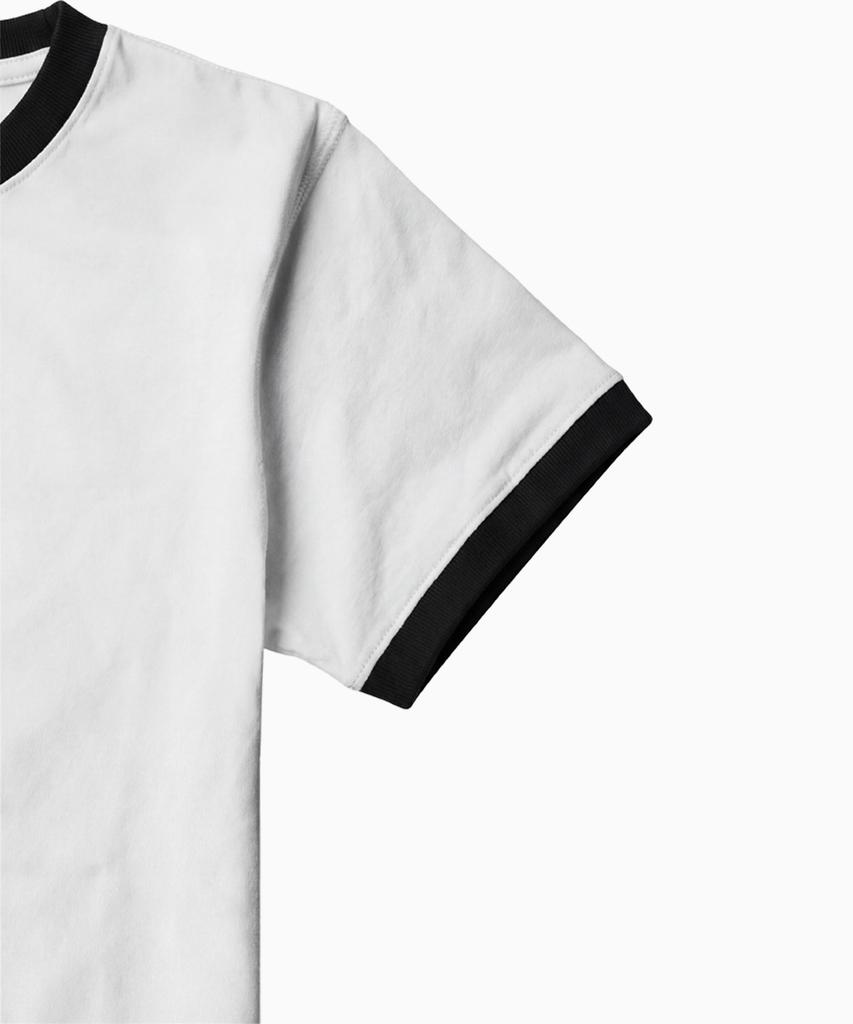 SAINTPAIN Sp Lettering Star Crop Ringer T-Shirt White
