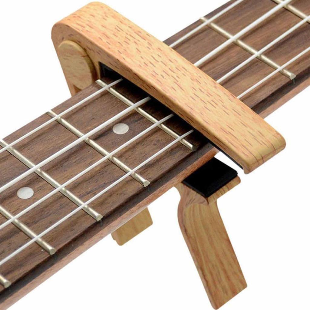 WINGO One Touch Guitar Capo Tast Electric Capo для акустической гитары Wood 5 Picks Guitar, (Светлый цвет) -