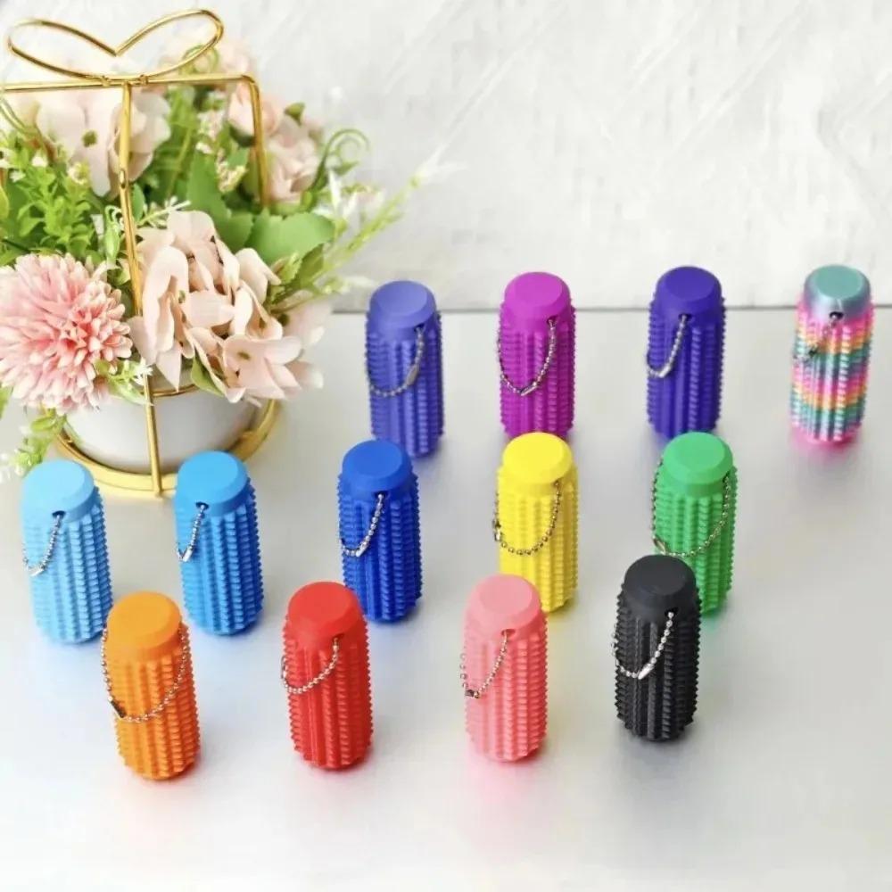 Тактильный сенсорный брелок - Не содержащие БФА игрушки-фиджеты для снятия стресса и тревоги, Декор для стола с ребристым захватом, Домашние подвесные украшения &