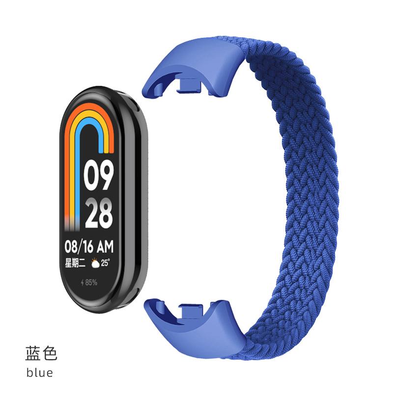 Плетеный Solo Loop для Xiaomi Mi Band 8 9 Аксессуары для ремешка Эластичные нейлоновые ремешки для часов Замена correa bracelet для Miband 8 NFC