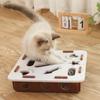 Booteely Cat Puzzle Toy Felt Puzzle Box Cat Exercise Toy with Ball Indoor Sports Entertainment Hunting Cat Toys for Indoor Cats