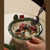 Практичная Креативная Расписанная Вручную Керамическая Миска с Подглазурной Росписью Милая Детская Миска для Риса Миска для Мороженого для Домашнего Использования Новая