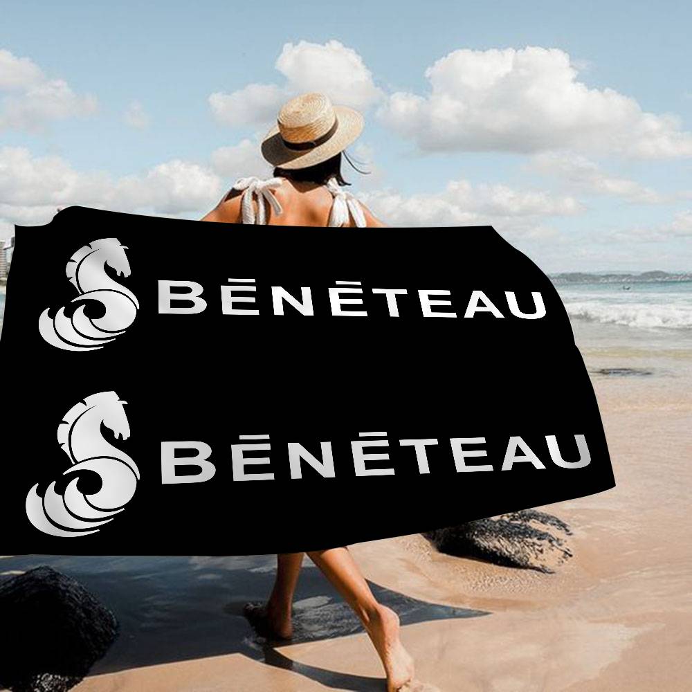 B-Beneteau Логотип Пляжное полотенце Цветные банные полотенца Для девочки Микрофибра Быстросохнущее На заказ Без песка Пляж Йога Спа Тренажерный зал Бассейн