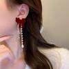 Элегантные серьги-бантики с длинными кисточками для женщин — легкая роскошь и мода высокого класса
