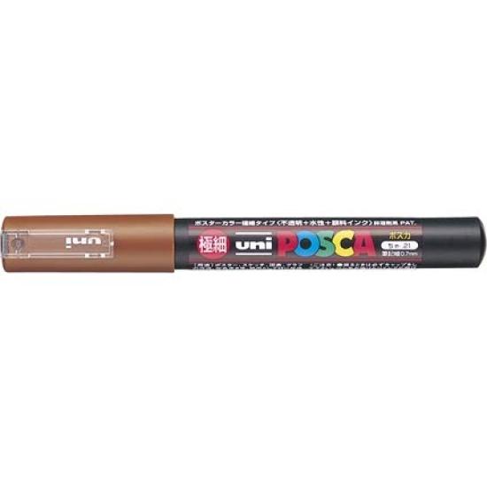 Mitsubishi Pencil Uni Posca Extra Fine Set of 3 Point, Brown,