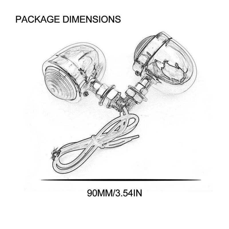 Universal Motorcycle Turn Signal Mini Bullet Flashing Indicator LED Turn Signal Brake Running Light