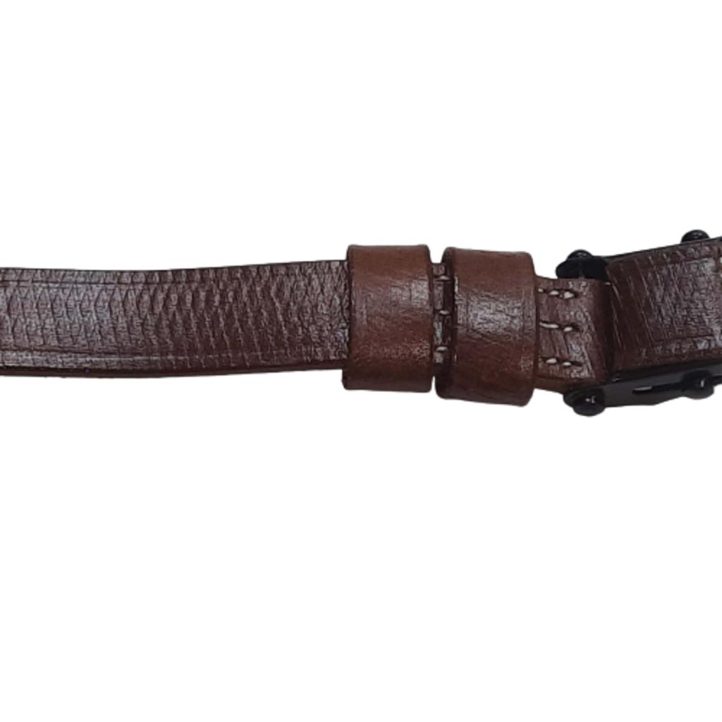 Немецкий винтовочный ремень Mauser K98 времен Второй мировой войны из коричневой кожи с прицельным колпаком, МАРКИРОВКА DSC00135_W_1