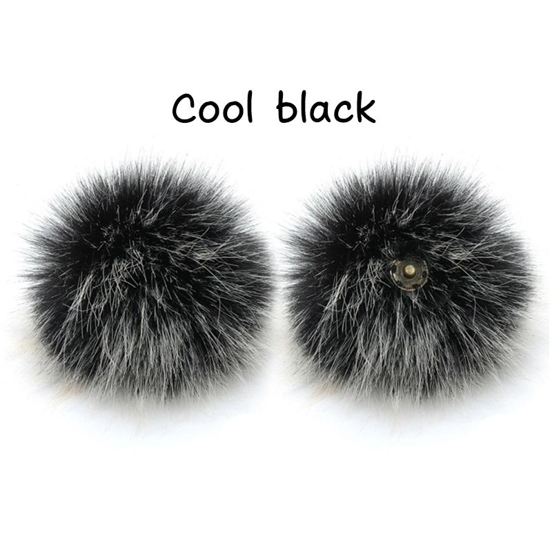 2pcs Cap Accessories Faux Fox Fur PomPom With Buckle DIY Ball Hat Ball Pom Pom Hairball Multicolor