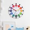 Обучающие часы для детей, не тикающие часы, образовательные бесшумные аналоговые детские, комната