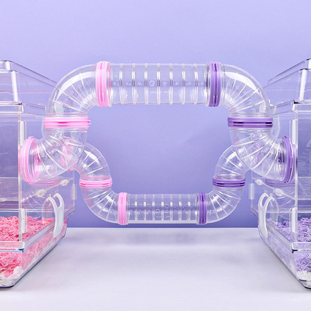 Игрушка-лабиринт для хомяка диаметром 5,5 см, переделанная клетка, внешние трубки, набор для туннеля, спортивная U-образная труба, аксессуары для хомяка, принадлежности для трубопровода