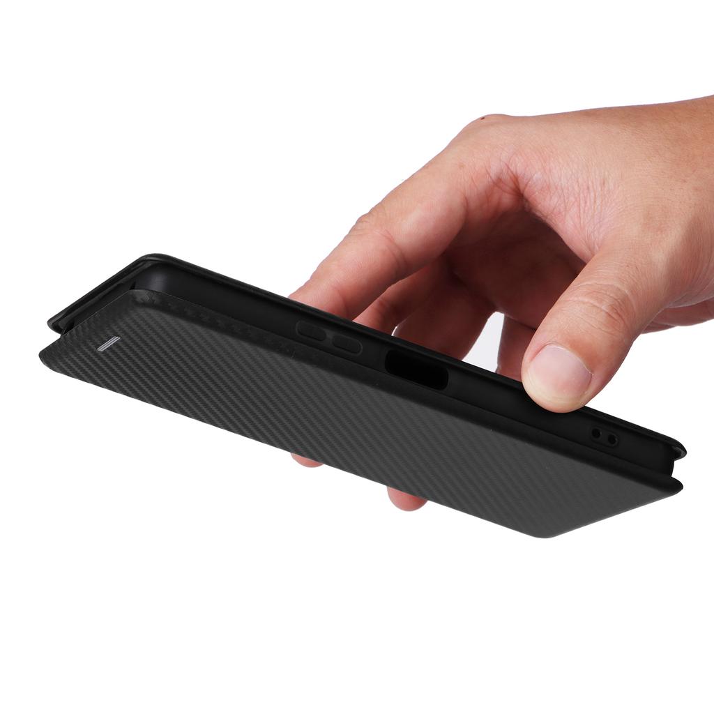 Чехол для Sony Xperia 10 VI с держателем для карт, кожаный чехол для телефона с текстурой углеродного волокна