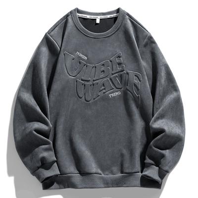 Мужской кашемировый свитер из оленьей кожи, осенний простой и повседневный свитер с буквенным принтом, Джокер