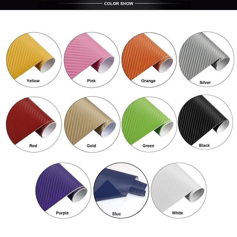 Практичная черная наклейка для автомобиля, рулонная наклейка, виниловая 3D-пленка из углеродного волокна, сделай сам, лист пленки