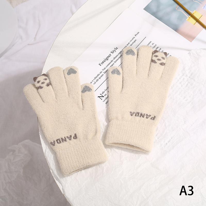 Детские перчатки Aldult Kawai Cold Protection Winter Plush Sleeves Stretch Knit