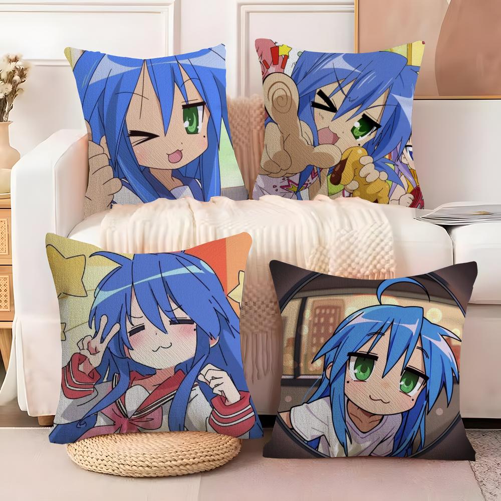 Аниме L-Lucky Star K-konata Наволочка Мягкая Плюшевая Ткань Двусторонняя Печать Наволочка на Подушку для Дивана Для Всех Сезонов Домашний Декор