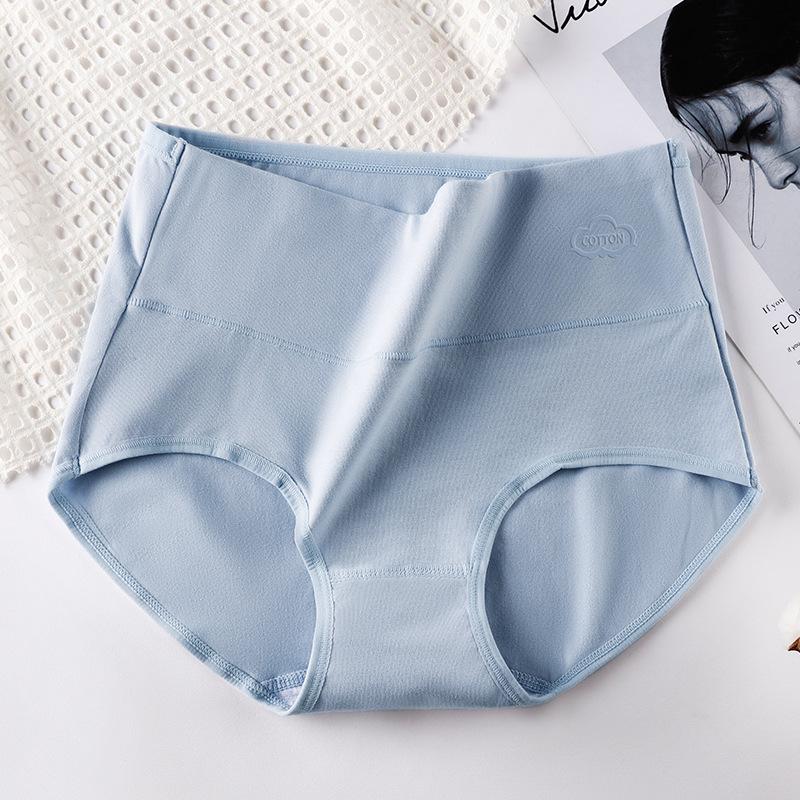 Графитовое антибактериальное нижнее белье из чистого хлопка, трусы-слипы с принтом с высокой посадкой, женское антибактериальное нижнее белье с высокой посадкой