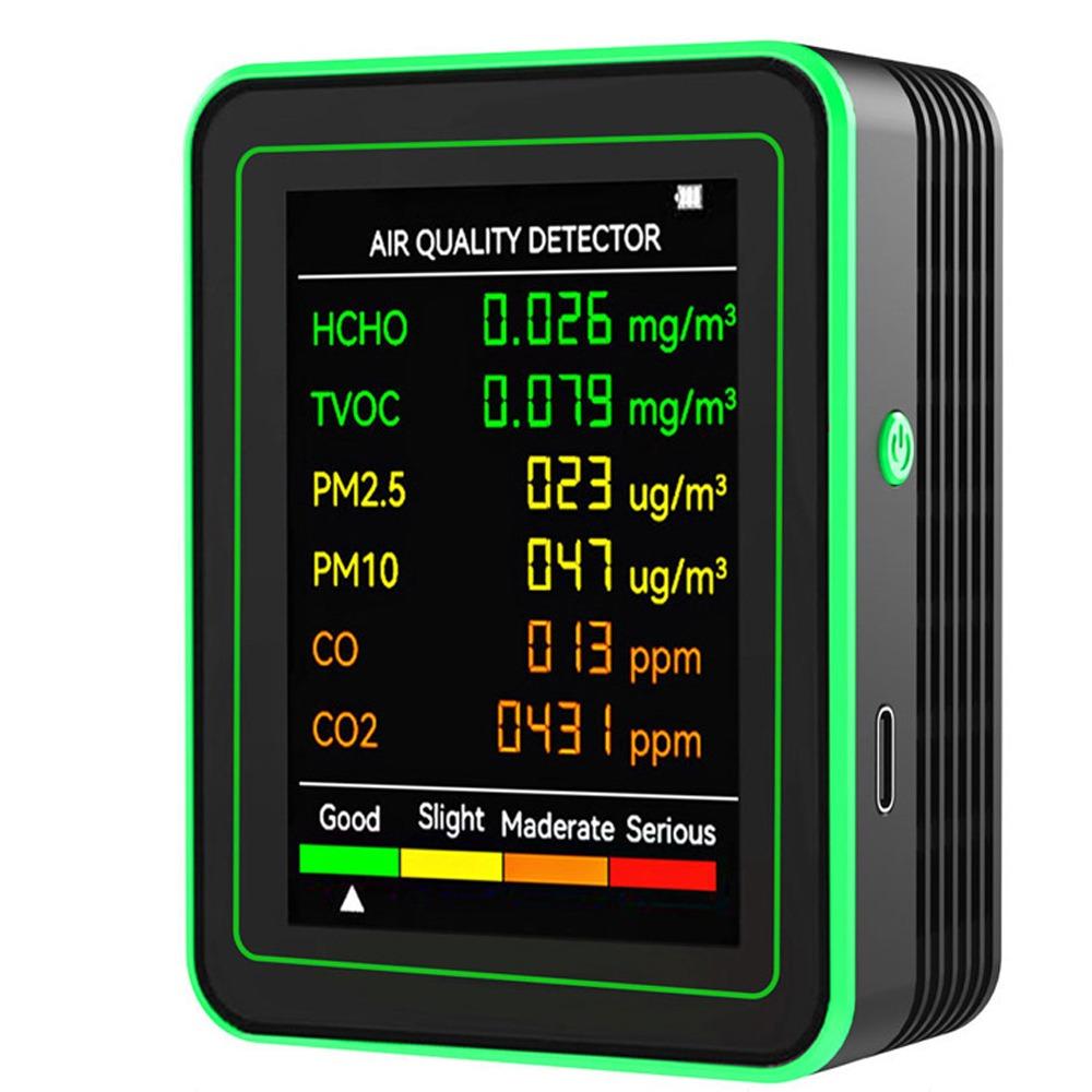 Автоматический дисплей Монитор качества воздуха Умный датчик TVOC CO2 Детектор углекислого газа Гараж
