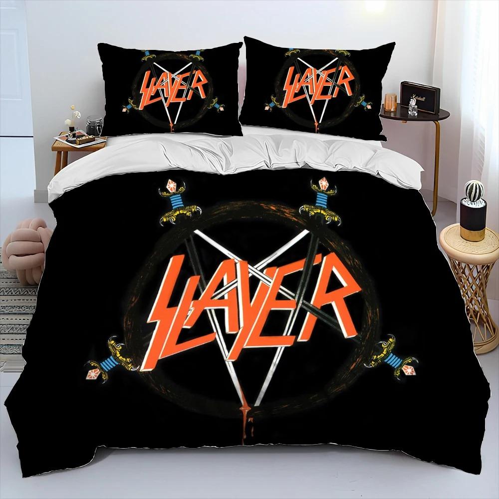 Slayer Heavy Metal Band Music Одеяло Постельное белье, пододеяльник Постельный комплект Одеяло Чехол Наволочка, King Queen Size Постельное белье Детский