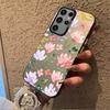 Матовый чехол с цветочным узором "Тюльпан" для Samsung Galaxy S25 S24 S23 S22 Ultra S21 Plus S20 FE A73 A72 A71 A56 A55 A54 A53 Акриловая крышка