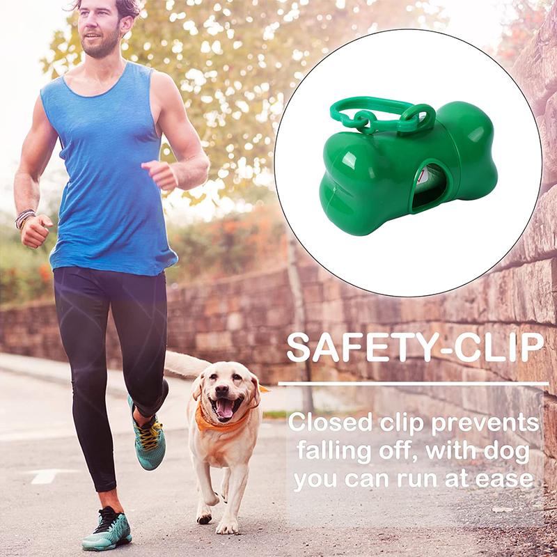 1Pc Bone Shaped Poop Bag Dispenser Pet Dog Waste Bag Holder Plastic Garbage Bags Dispenser Carrier Case Portable Litter Pouch