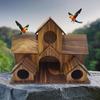 Bird House for Outside Birdhouses Outdoors Hummingbird Nest Rustic Wooden Hanging Birdhouse