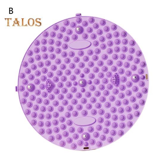 Круглый массажный коврик для ног, снятие боли в ногах, расслабление мышц, рефлексотерапия стоп, противоскользящий портативный акупрессурный коврик, портативный акупунктурный коврик для ходьбы по камням