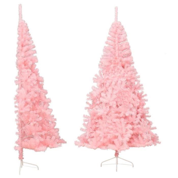 VidaXL Half Artificial Christmas Tree with Stand Pink 240 Cm PVC 344674