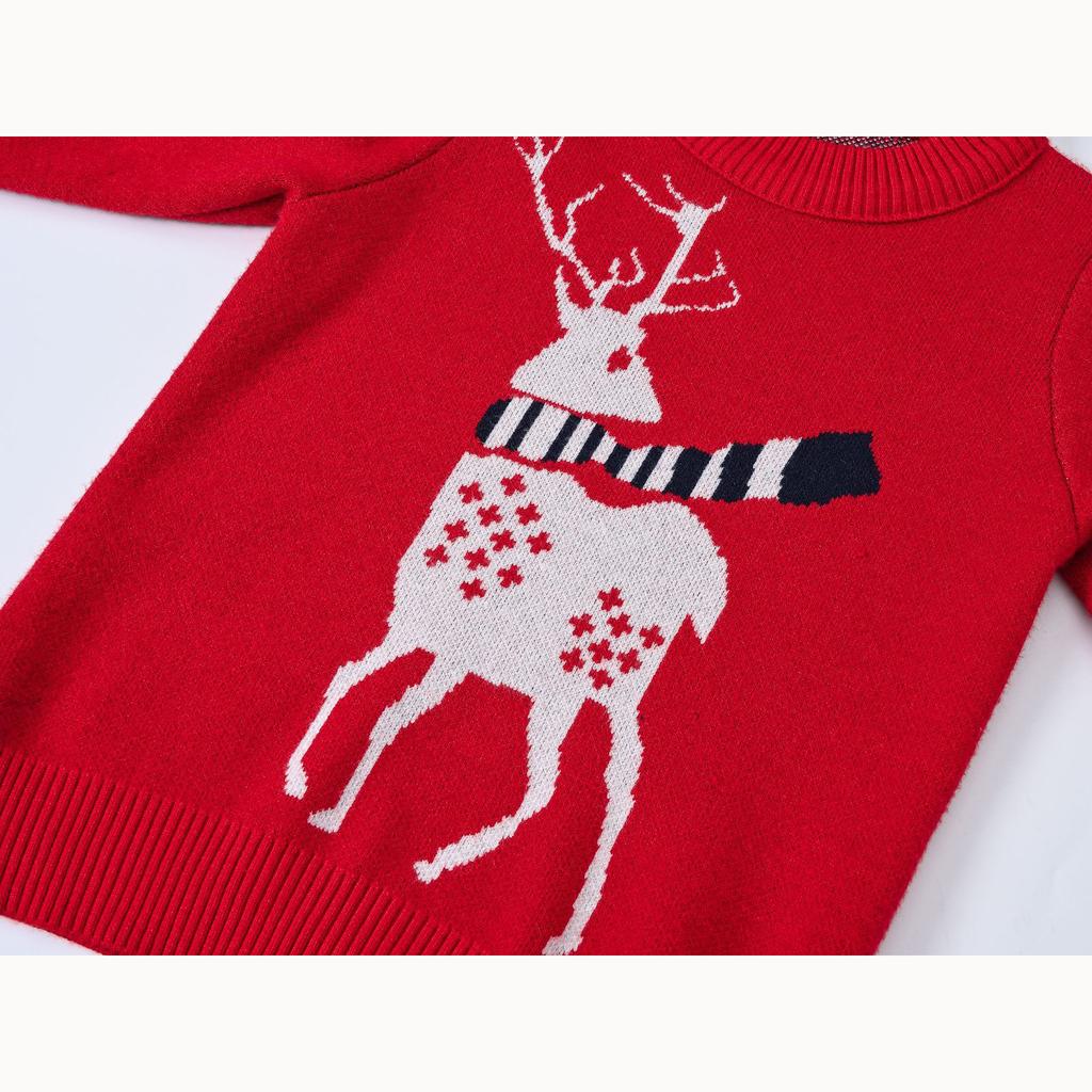 Fall and Winter Boys and Girls In Small Children's Children's Clothing Christmas Elk England Fashion Loose Pullover Sweater