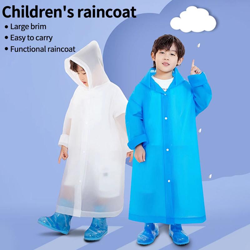 Fashion EVA Children's Raincoat Girls Boys Rain Coat Waterproof Folding Rain Coats Reusable Rainwear Kids Outdaoor Rain Poncho