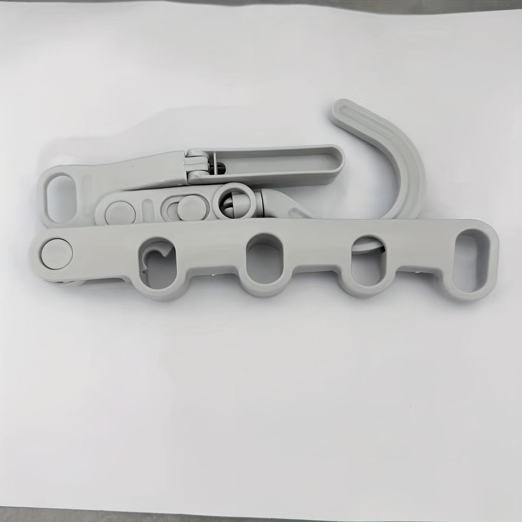 4 шт. Складная вешалка для одежды с 5 отверстиями и эргономичными крючками - Портативная, компактная, прочная пластиковая вешалка для путешествий, отелей, общежитий и домашнего использования, Вешалки