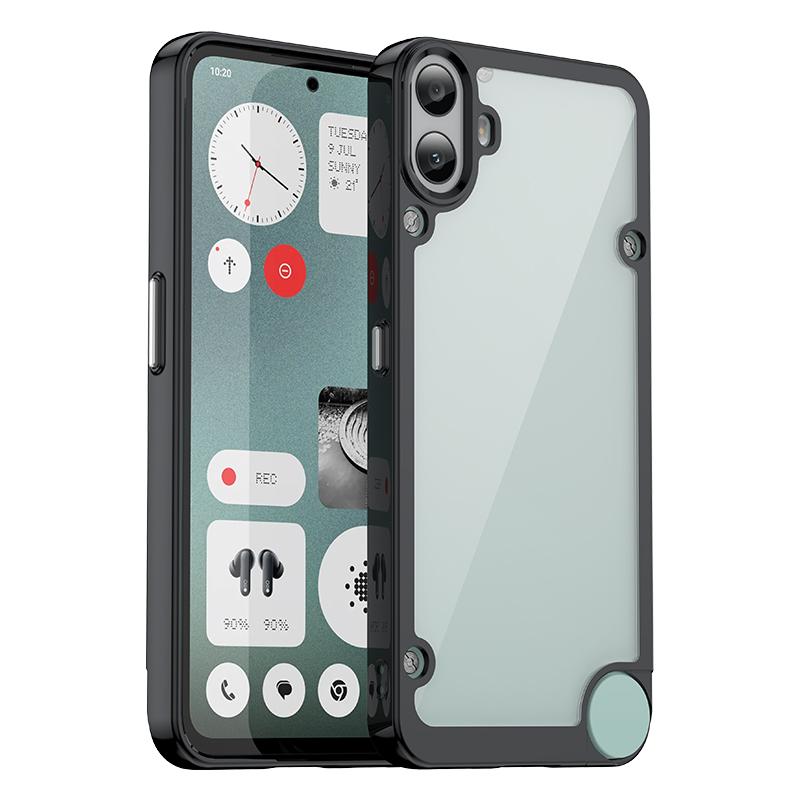 Чехол для Nothing CMF Phone 1 Чехол-обложка для Nothing CMF Phone 1 Coque Funda Жесткий Полупрозрачный Мягкая Рамка Прозрачный Чехол для Nothing CMF Phone 1