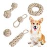 Dog Rope Chew Cotton and Linen Rope Teething Exercise Suitable for and Large Dogs Toys, Toys, 5-Piece Set, Toys, Toy, Toy, Puppies, Small, Medium,
