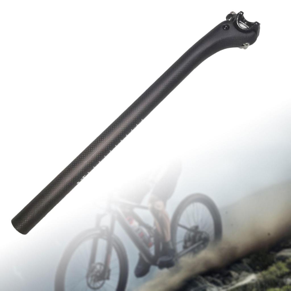 Велосипедный карбоновый подседельный штырь Подседельный штырь BMX со смещением волокна Сверхлегкая велосипедная трубка, матовая