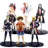 Фигурка One Piece, анимационная версия для кинотеатра DXF Луффи, Рыжий Shanks, певица Нами, Робин, модель, украшение