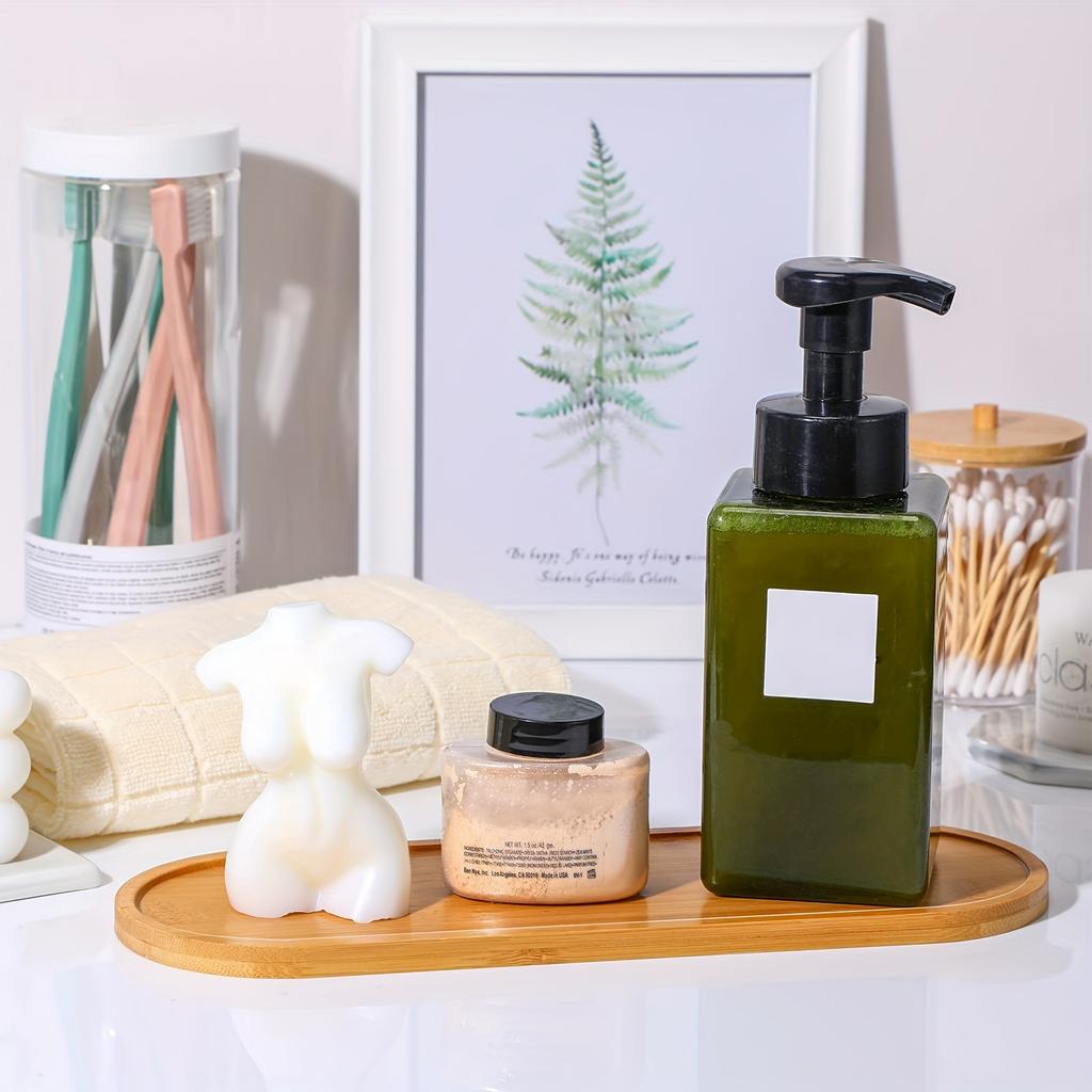 Bamboo Tray Decorative Bathroom Counter Tray Rounded Edges Bamboo Candle Holder Home Decor Countertop Organizer Holder for Soap