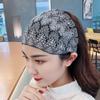 Элегантный для девочек сетчатый широкий боковой повязка на голову с кружевом корейский головной убор с листьями женские повязки для волос