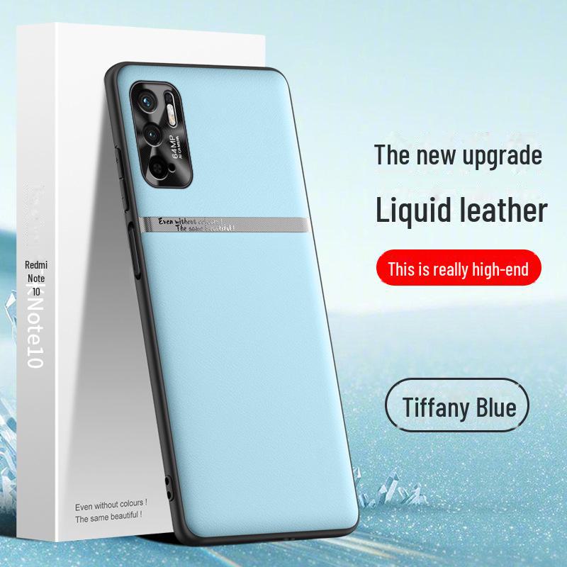 Compatible with Redmi Note 10 5G, Liquid Leather Protective Case - Anti-Fall & Anti-Fouling Cover.