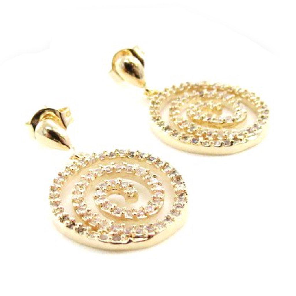 Les Trésors De Lily [I9840] - Позолоченные серьги «Богиня»