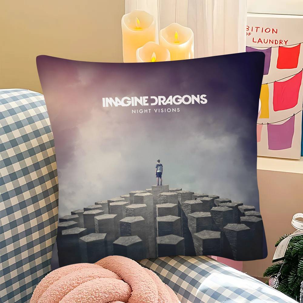 pc Popular Band IImagine DDragons Pillow Case Fashion Square Pillowcase Bedroom Sofa Room Ins Decoration Leisure